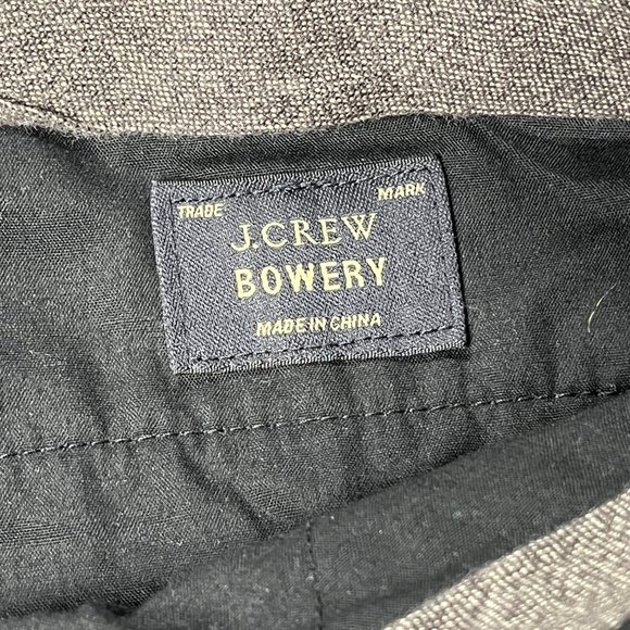 J. Crew Bowery Pants Gray Slim Straight 100% Cotton Mens Size 35x32 Style 90312 - Picture 5 of 7